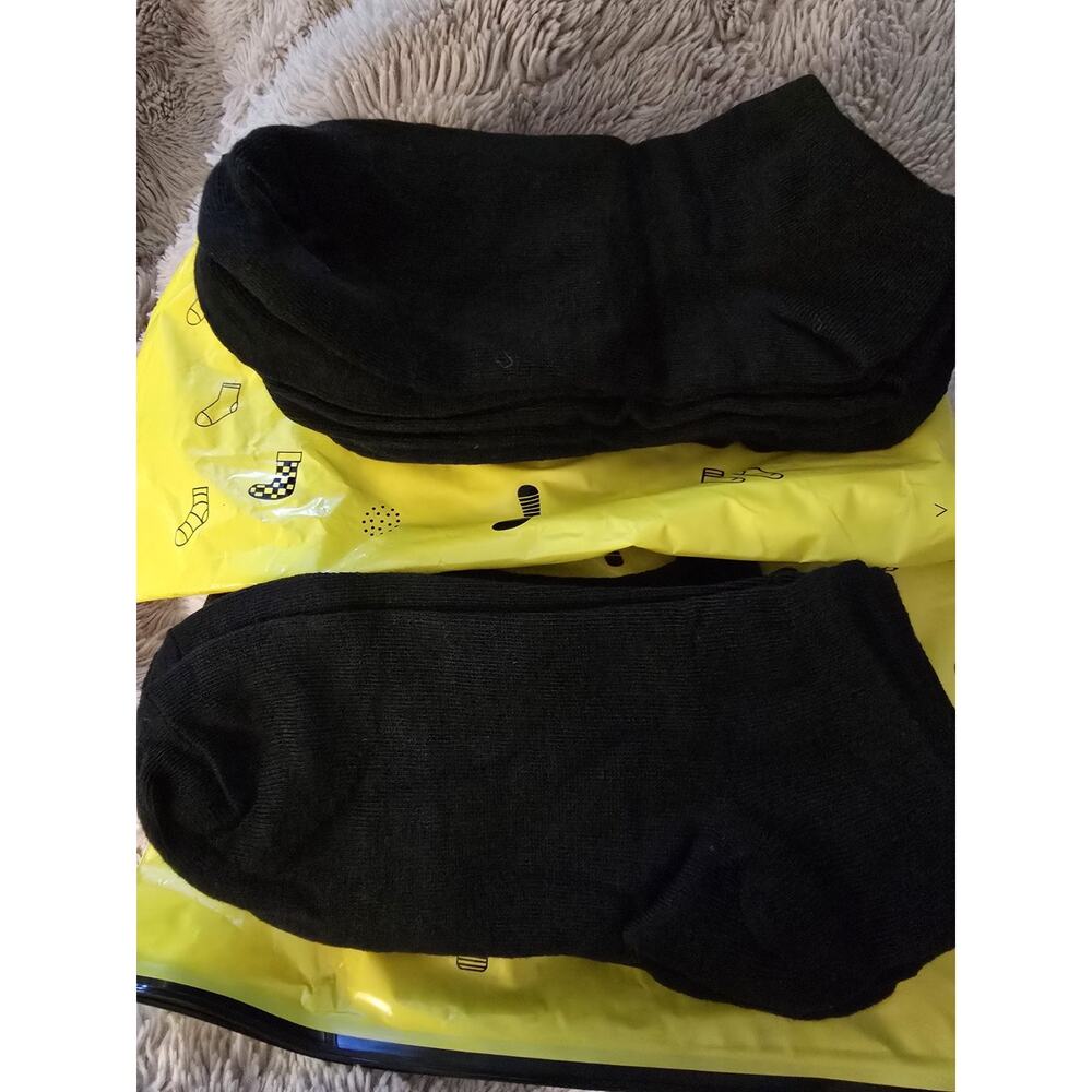 10 PAIRS MENS/womens, NO SHOW SOCKS THIN Soft &Strechy,BlackSOCK Size 9-11